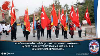 Bugün cumhuriyetimizin 98. yılı. Coşkuluyuz, gururluyuz.