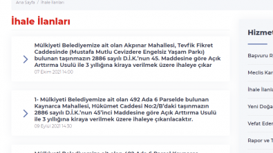 YENİ İHALE İLANLARIMIZ YAYINDA...
