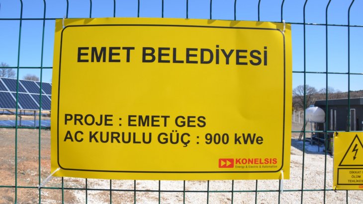 EMET BELEDİYEMİZ KENDİ ENERJİSİNİ ÜRETEREK HEM BELEDİYEMİZE HEM ÜLKE EKONOMİMİZE KATKIDA BULUNUYOR...