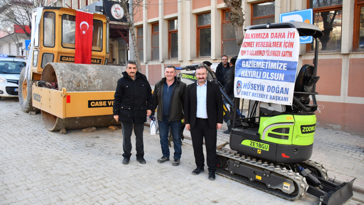 Emet Belediyesine 2 yeni iş makinesi hibesi; Çalışmalar hızlanacak