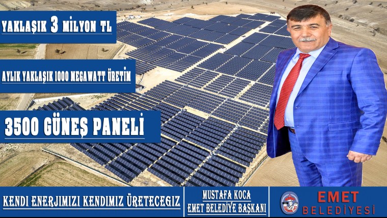 BELEDİYEMİZ KENDİ ENERJİSİNİ ÜRETECEK