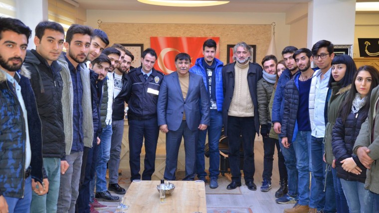 Ünirversite Öğrencilerimiz'le Beraber Emniyet Müdürlüğümüze Taziye Ziyareti
