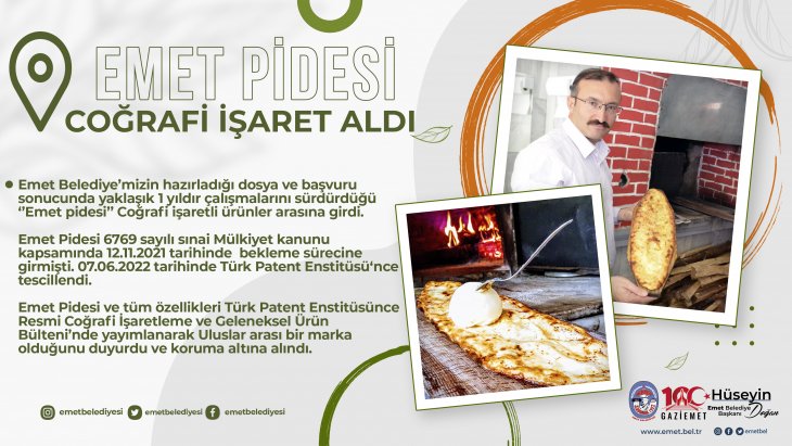 Meşhur Emet Pidemizin Coğrafi İşareti tescillendi