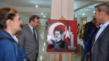 EMETLİ SANATÇILAR RESİM VE EL SANATLARI SERGİSİ AÇILDI...