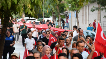 İlçemizde 15 Temmuz Milli birlik yürüyüşü gerçekleştirildi