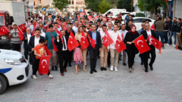 İlçemizde 15 Temmuz Milli birlik yürüyüşü gerçekleştirildi