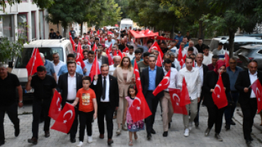 İlçemizde 15 Temmuz Milli birlik yürüyüşü gerçekleştirildi