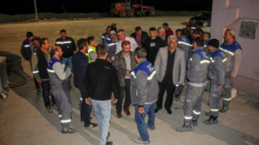 BAŞKANLAR İŞÇİLERLE SAHUR YAPTILAR