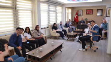 Kütahya Sosyal Bilimler Lisesi Müdürü Öğretmen ve Öğrencilerinden Belediye Başkanımıza Ziyaret